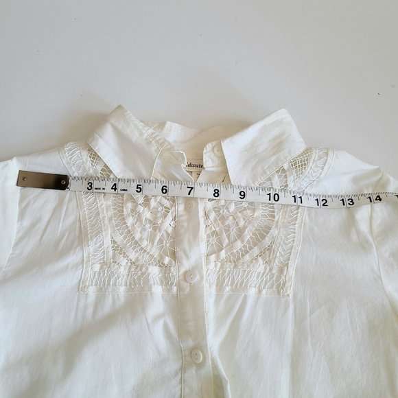 Coldwater Creak 100% cotton beige top - Picture 6 of 7